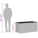 Garden Storage Box Light Grey 120x65x61 cm Poly Rattan 310090