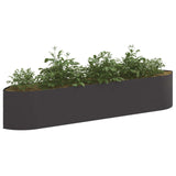 Raised Garden Bed Black 220 x 40x 40 cm Steel 8011719