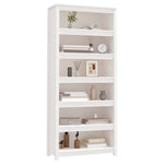 ZNTS Book Cabinet White 80x35x183 cm Solid Wood Pine 821695