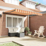 Retractable Awning Multicolour 350 x 250 cm Polyester and Metal 3330266