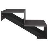 2-Step Garden Stairs 80.5 x 56.5 x 34 cm Steel Black 8016946