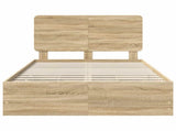 Bed Frame with Drawer Sonoma Oak 120 x 200 cm Engineer Wood 3412611