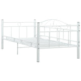 Daybed Frame without Mattress White Metal 90x200cm 286136