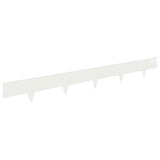 Lawn Edging 10 pcs 100 x 12 cm Steel White 8008522
