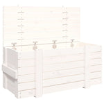 ZNTS Storage Box White 91x40.5x42 cm Solid Wood Pine 824999
