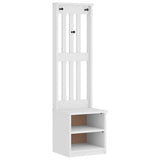 Hall Tree SANDNES White 45x40x159.5 cm Solid Wood Pine 4010480