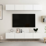 TV Cabinets 4 pcs White 100x30x30 cm Engineered Wood 3074452
