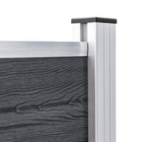 Fence Posts 2 pcs Aluminium 185 cm 49076