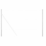 Fence Post 12 pcs Silver Powder-coated steel 42012796