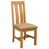 Dining Chair 2 pcs Solid Oak Wood Beige 45 x 54 x 100 cm 42039159
