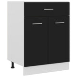 Drawer Bottom Cabinet Black Engineered wood 60x46x81.5 cm 801229