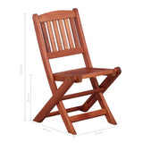 Dining Chair Set of 2 Brown Solid eucalyptus wood Small 45583