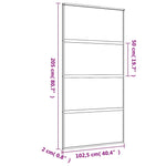 Sliding Door Gold 102.5x205 cm Frosted ESG Glass and Aluminium 155183