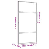 Sliding Door Gold 102.5x205 cm Frosted ESG Glass and Aluminium 155183