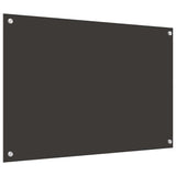 Kitchen Backsplash 2 pcs Dark Grey 90 x 60 cm Tempered Glass 3415466