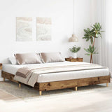 Bed Frame No Mattress Old Wood 200x200 cm Engineered Wood 3328706