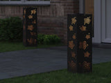 Solar LED Pathway Light 2 pcs Black Cold Rolled Steel 879744