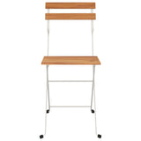 Folding Bistro Chair Set of 2 Brown 319974