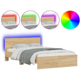 Bed Frame Sonoma Oak Engineered Wood, Plywood 3207618