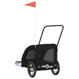 Pet Bike Trailer Black Oxford Fabric and Iron 93982