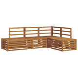 Outdoor Sofa Set 4 Piece Natural Solid Acacia Wood 3375439