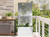 Garden Privacy Screen Silver 50 x 32 x 150 cm Galvanised steel 876481