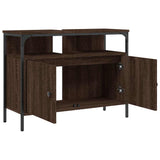 Bathroom Sink Cabinet Brown Oak 80x30x60 cm Engineered Wood 842445
