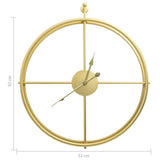 Wall Clock Gold 52 cm Iron 325170