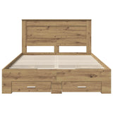 Bed Frame with Drawer with Headboard Manual Engineered Wood 3410317