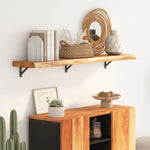 Wall Shelf 120x30x3.8 cm Rectangular Solid Wood Acacia Live Edge 370290