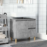 Sink Cabinet Concrete Grey 65x33x60 cm Engineered Wood 857119