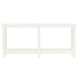 Work Bench White 180x50x80 cm Solid Wood Pine 822512