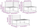 Outdoor Sofa Set 4 Piece Natural Solid Acacia Wood 3366947