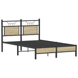 Bed Frame without Mattress Sonoma Oak 120x200 cm Engineered Wood 4106942