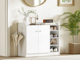 Shoe Storage Cabinet Two Doors w/ Adjustable 4 Shelves Cupboard Footwear Rack Stand Organiser T3398P344244