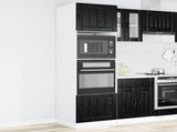Oven Cabinet PORTO Black Oak 60 x 57 x 207 cm Engineered Wood 3417316