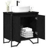 Bathroom Sink Cabinet Black Oak 60 x 35 x 60 cm Engineered wood 869179