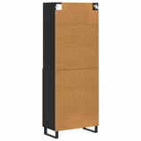 Highboard 2 pcs Black Oak Engineered Wood 3403191