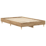 Bed Frame No Mattress Artisan Oak 135x190 cm Double Engineered Wood 861074