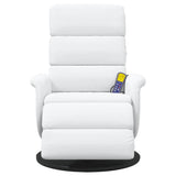 Recliner Chair with Footrest White 98 x 71 x 106 cm PU 42018590