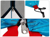 Camping Tent Set Folding 2 pcs Blue Taffeta and Fabric 3337170