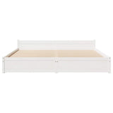 Bed Frame without Mattress White 180x200 cm Super King Solid Wood Pine 3301695