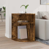 End Table Smoked Oak 39.7 x 39.7 x 60 cm Engineered Wood 891135