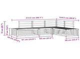 Outdoor Sofa Set 4 Piece White Solid Acacia Wood 3392464