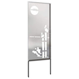 Garden Privacy Screen Silver 50 x 140 cm Stainless steel 876319