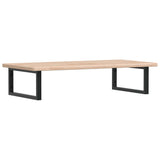 Basin Shelf Wall Mounted Steel and Solid Wood Oak 3302385