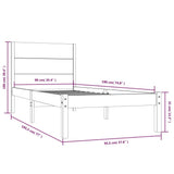 Bed Frame without Mattress 90x190 cm Single Solid Wood 3104118