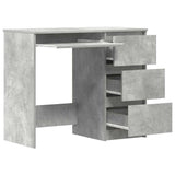 Desk Concrete Grey 90x45x76 cm Engineered Wood 801377