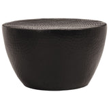 Coffee Table Hammered Aluminium 50x30 cm Black 359611