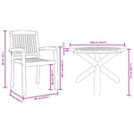 Garden Dining Set 3 pcs Brown Solid Acacia wood 3255792